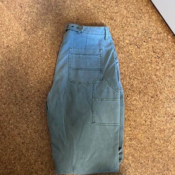 High-Waisted Straight Canvas Workwear Pants for Women - Picture 2 of 3